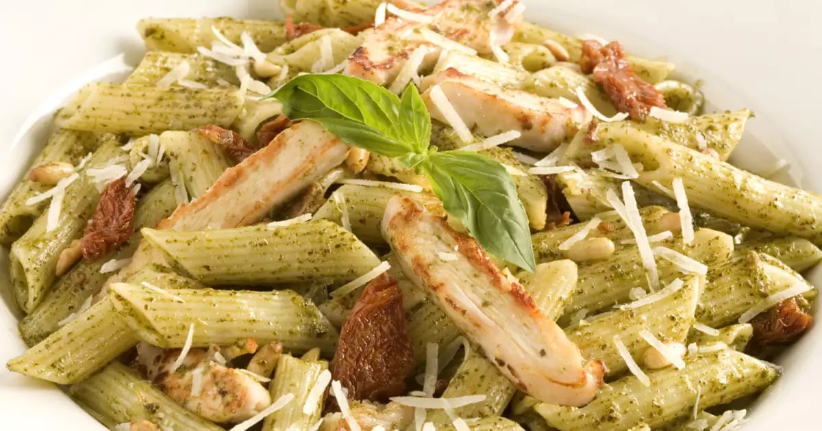 Pates Pesto au poulet