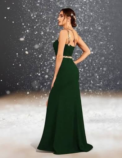 Robe de Soirée Émeraude Royale